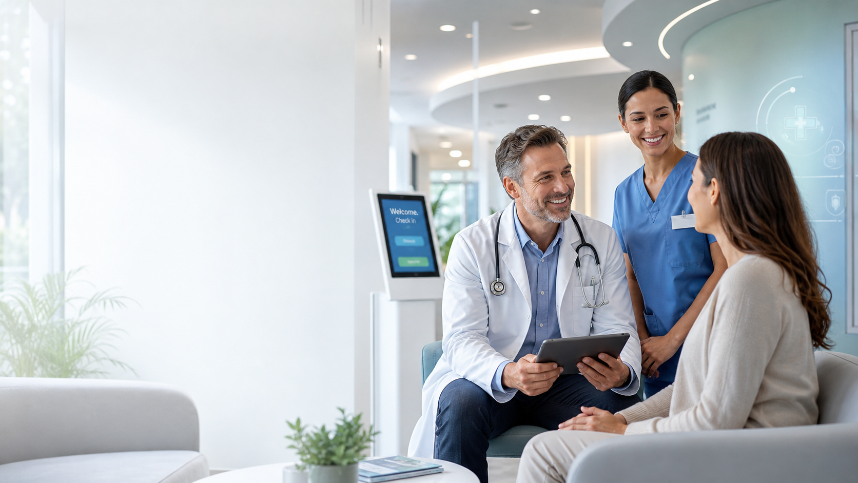 A Smart Clinic doctor and patient